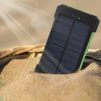 10000mAh Kannettava Ulkoinen Akku Solar Power Pankki kaksi USB-Nopea Lataus Powerbank Puhelimen Laturi Smart Mobile Phone