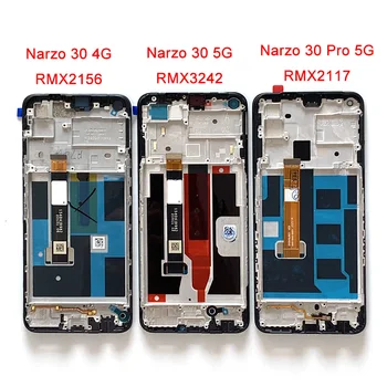 Alkuperäinen Oppo Realme Narzo 30 RMX2156 LCD-30 5G RMX2117 Näyttö+Kosketusnäyttö Digitizer Varten Narzo 30 Pro 5G LCD-näytön Kehyksessä